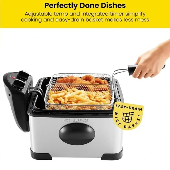 Chefman 4.5L Dual-Cook Pro Deep Fryer - Picture 5 of 11